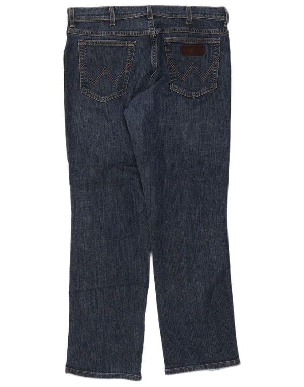 Wrangler Mens Texas Stretch Straight Jeans W36 L30 Blue Cotton