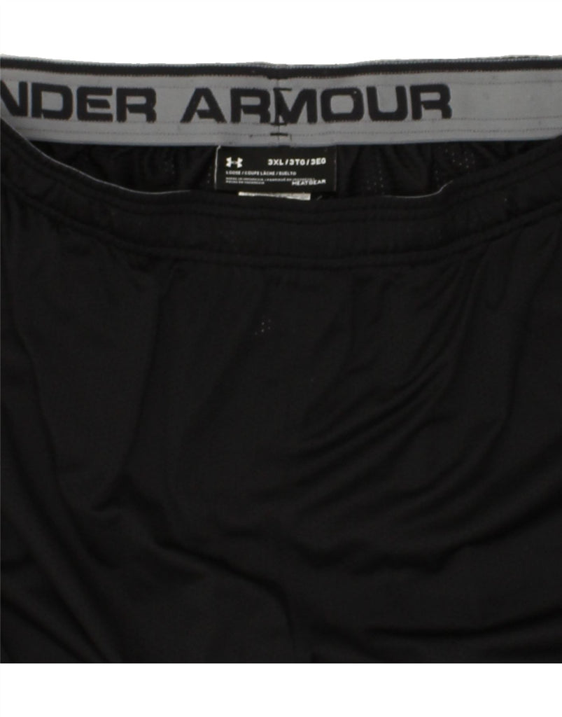 UNDER ARMOUR Mens Heat Gear Sport Shorts 3XL Black Polyester | Vintage Under Armour | Thrift | Second-Hand Under Armour | Used Clothing | Messina Hembry 