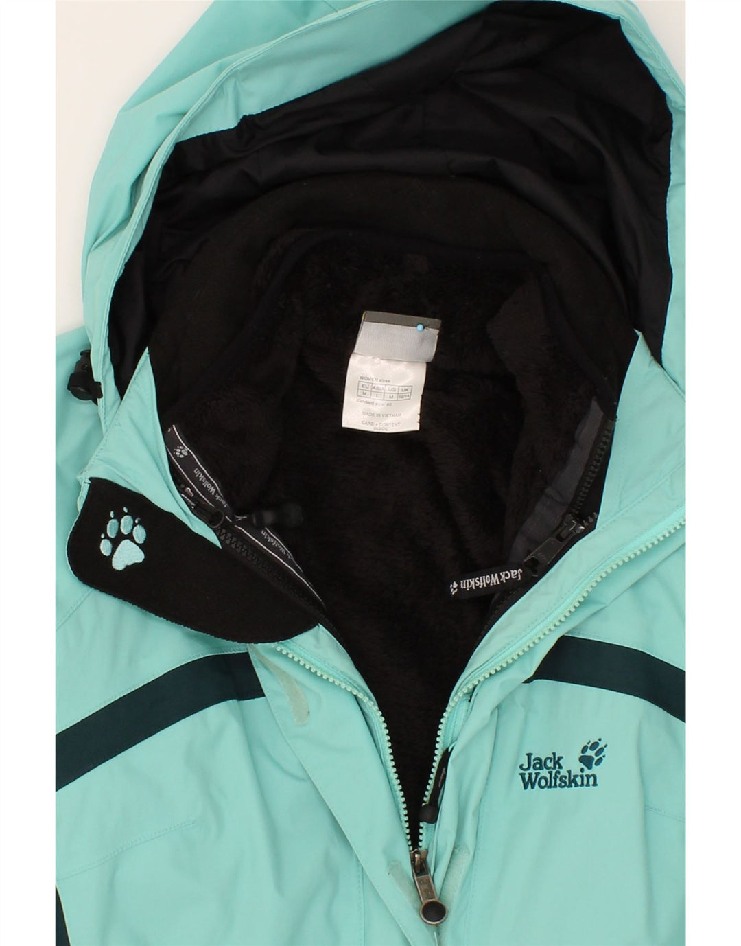 JACK WOLFSKIN Womens Hooded Windbreaker Jacket UK 12/14 Medium Green