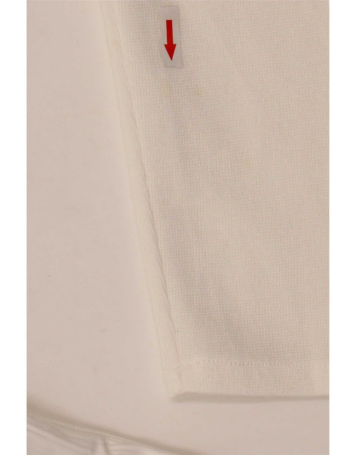 Zara Womens Long Sleeve Shift Dress UK 14 Medium White Polyester