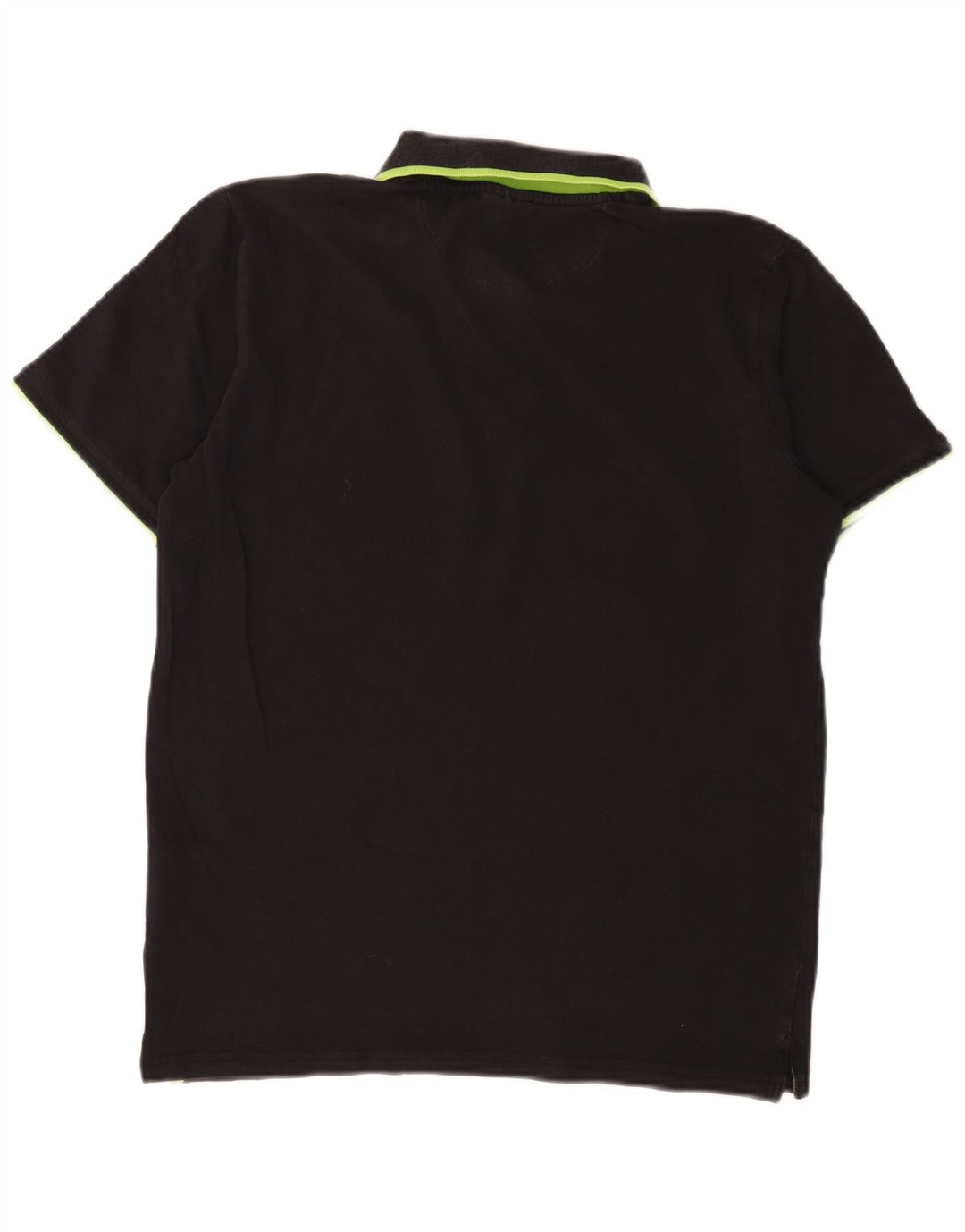 CHAMPION Mens Polo Shirt Large Black Cotton