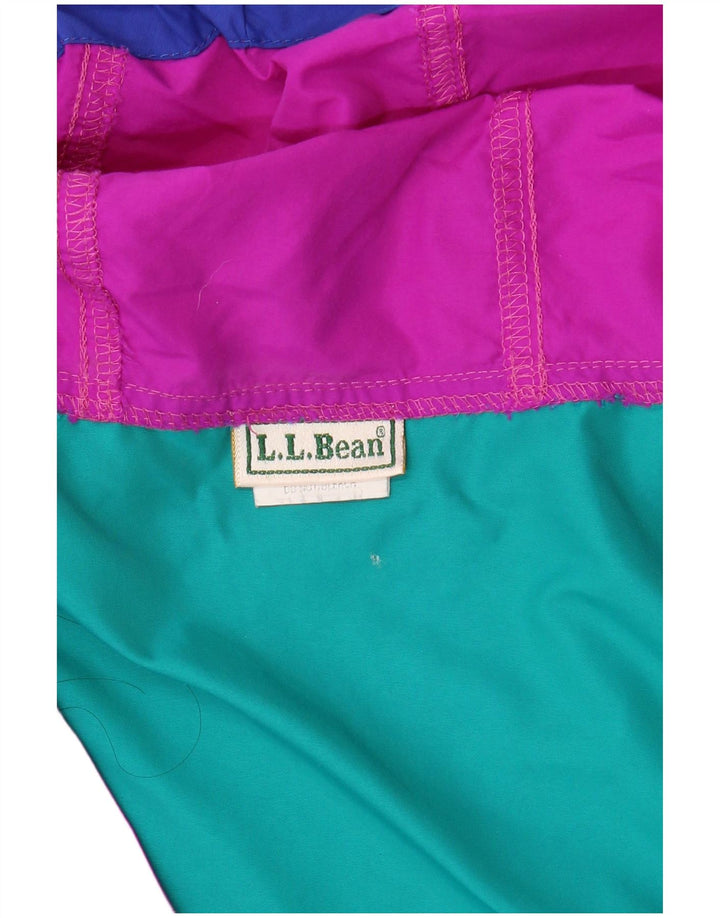 L.L.BEAN Boys Pullover Hooded Rain Jacket 15-16 Years XL  Blue Colourblock