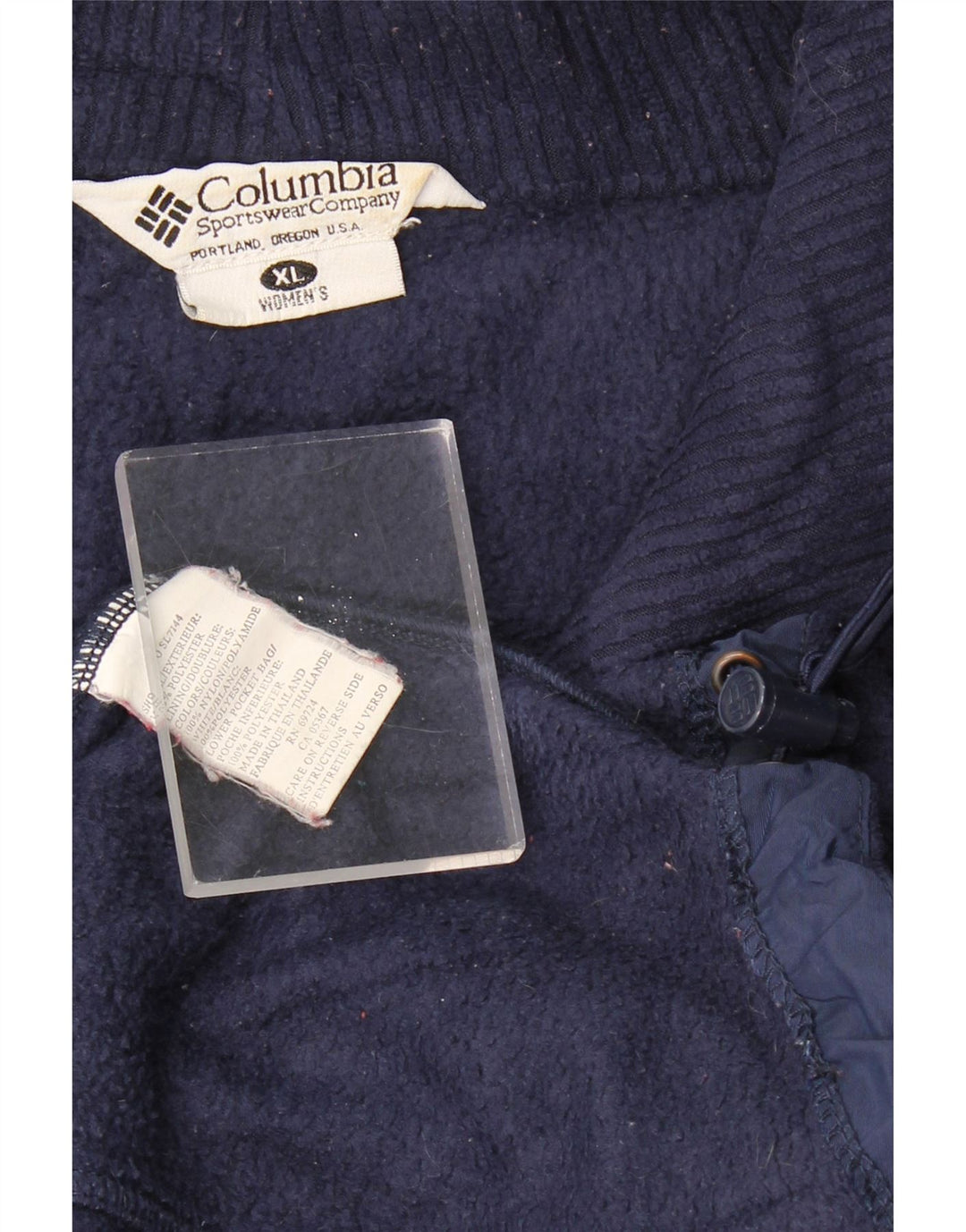 COLUMBIA Womens Fleece Jacket UK 18 XL Navy Blue Polyester