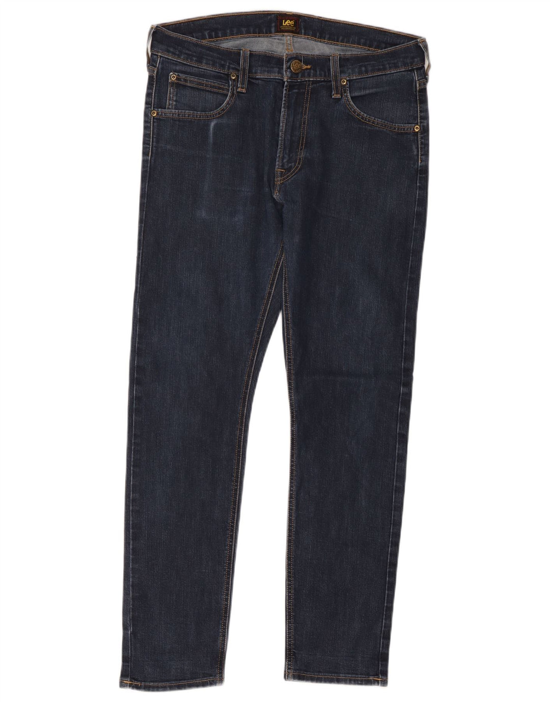 Lee Mens Luke Slim Jeans W32 L32 Navy Blue Cotton