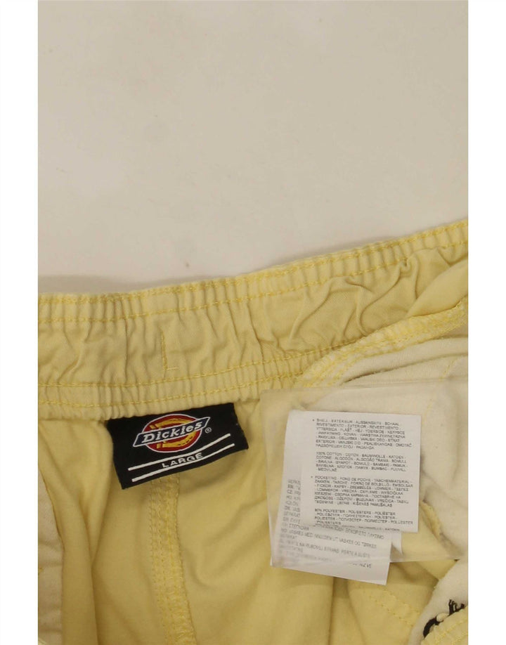 Dickies Mens Cargo Shorts Large W34 Yellow Cotton