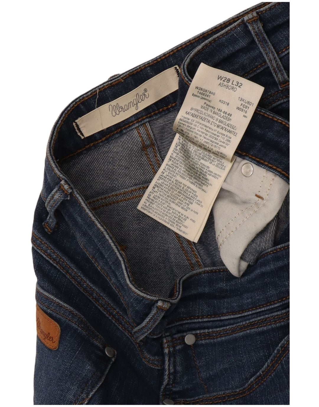 Wrangler Womens Ashboro Slim Jeans W28 L32 Blue Cotton