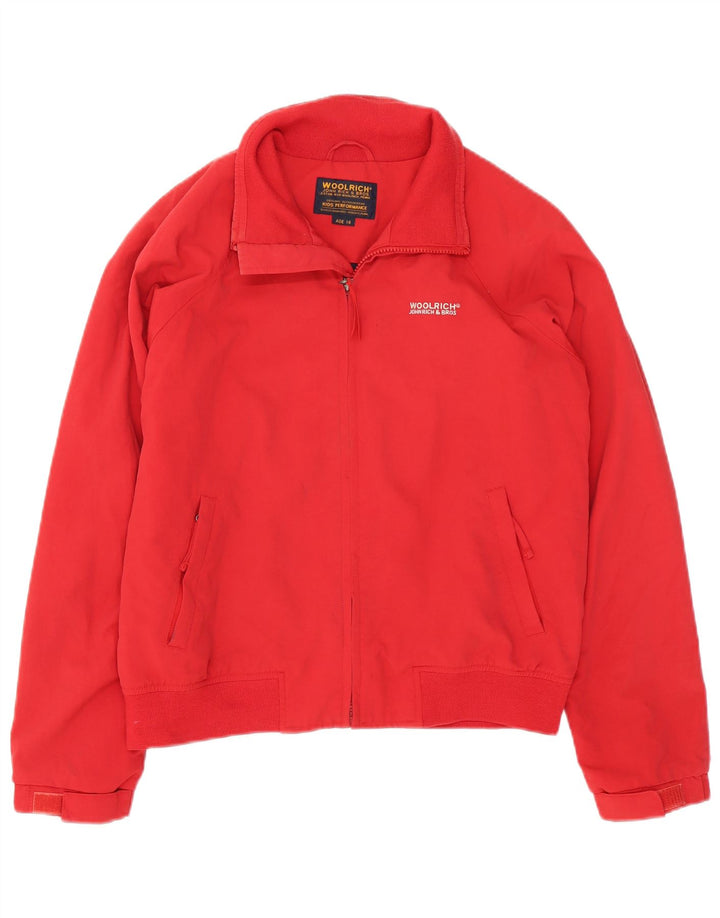 Woolrich Boys Bomber Jacket 13-14 Years Red Polyester