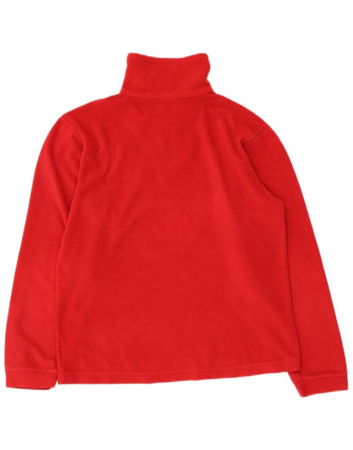 Champion Boys Zip Neck Fleece Jumper 13-14 Years XL Red Polyester