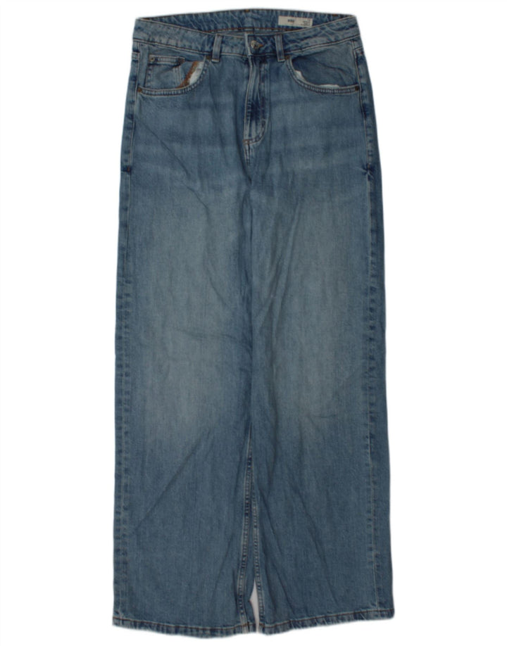 Marks & Spencer Womens Wide Leg Jeans UK 12 Medium W30 L30 Blue