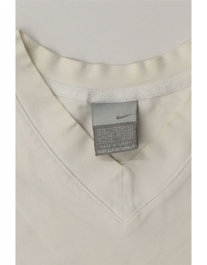 Nike Womens Top 3/4 Sleeve UK 14/16 Large White