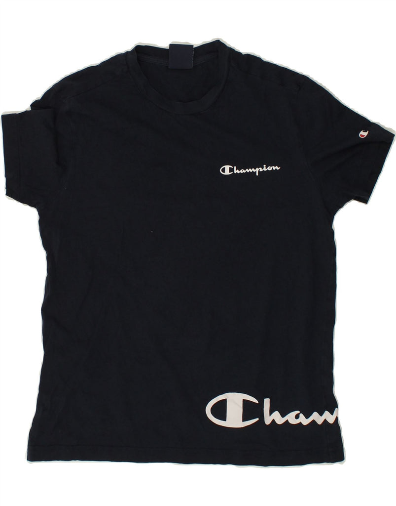 CHAMPION Mens Graphic T-Shirt Top Small Navy Blue | Vintage Champion | Thrift | Second-Hand Champion | Used Clothing | Messina Hembry 