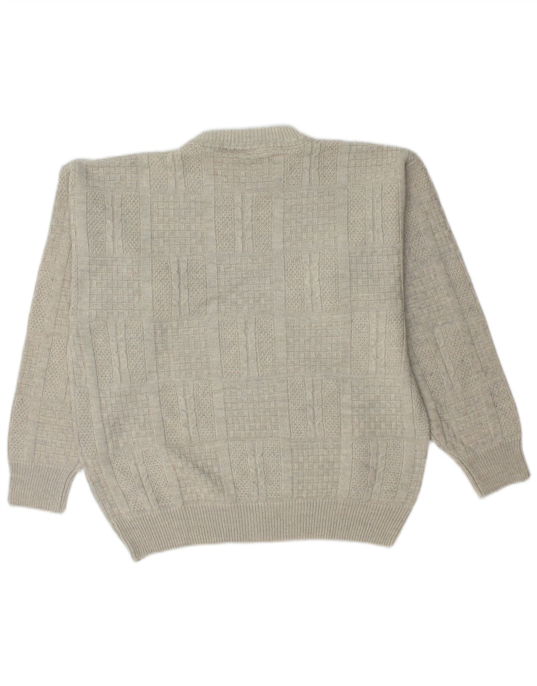 CASUALLAND Mens Crew Neck Jumper Sweater Small Grey Acrylic