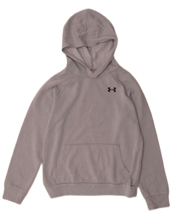 Under Armour Boys Loose Fit Hoodie Jumper 11-12 Years Large Grey Cotton