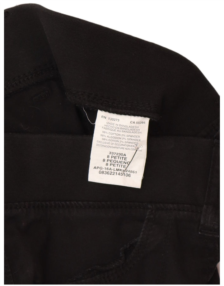 LEE Womens Straight Cargo Capri Trousers US 8 Medium W30 L21 Black Cotton