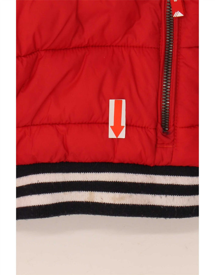 Superdry Womens Padded Jacket UK 14 Large Red Polyester
