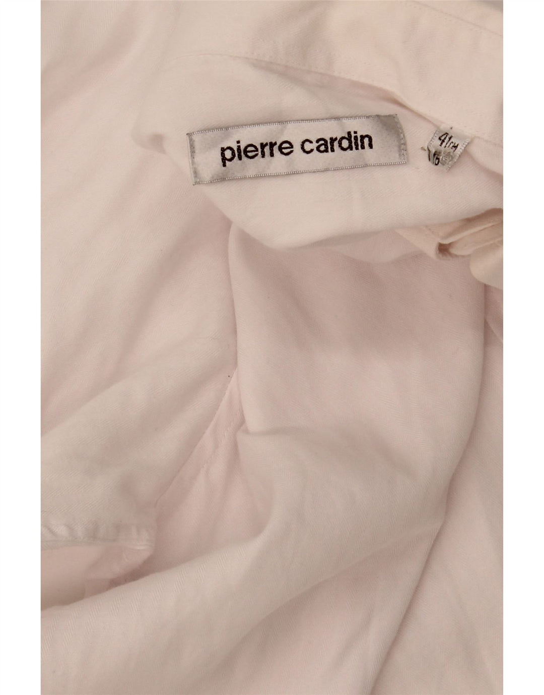 Pierre Cardin Mens Shirt Size 41 16 Large White Cotton