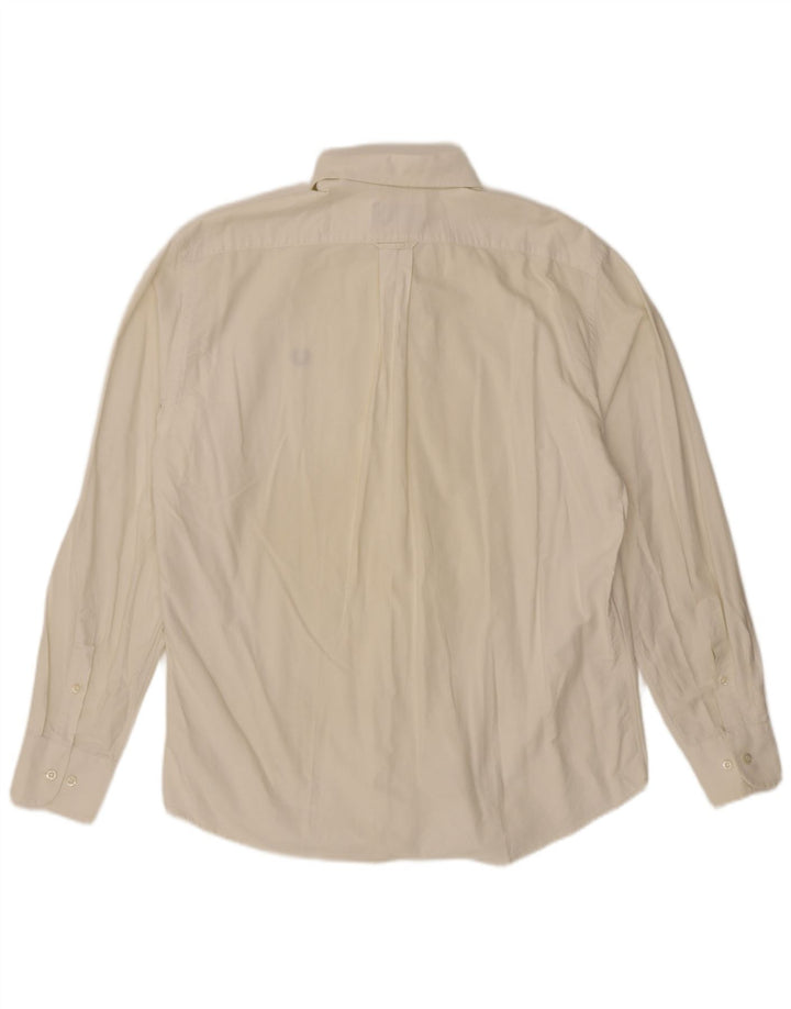 Fred Perry Mens Shirt 2XL Off White Cotton