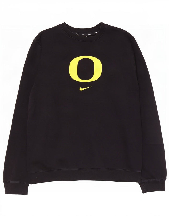 Nike Mens Oregon Ducks Graphic Sweatshirt Jumper Large Black Cotton
