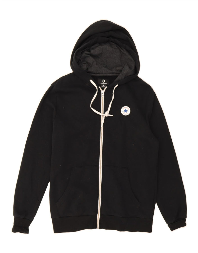 CONVERSE Mens Zip Hoodie Sweater Small Black Cotton Vintage Converse and Second-Hand Converse from Messina Hembry 