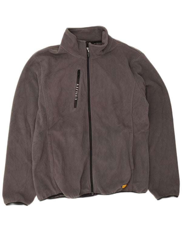 Diadora Mens Fleece Jacket UK 46 3XL Grey Polyester