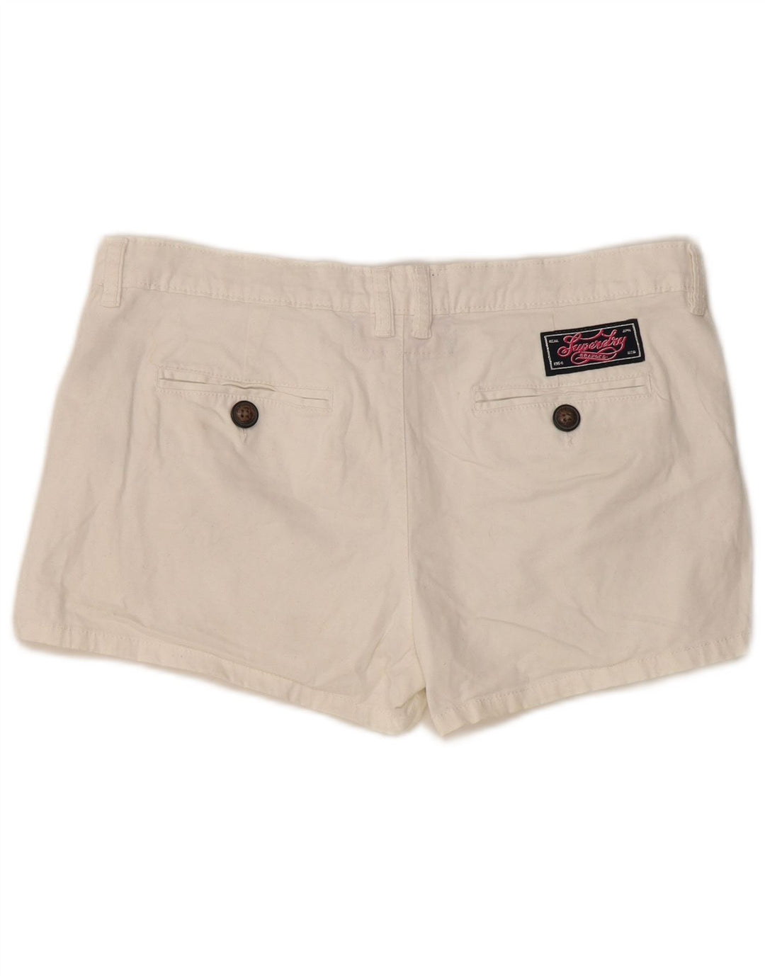 Superdry Womens Chino Shorts Medium W34  White Cotton