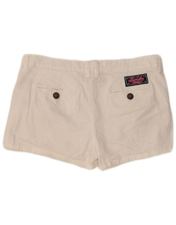 Superdry Womens Chino Shorts Medium W34  White Cotton