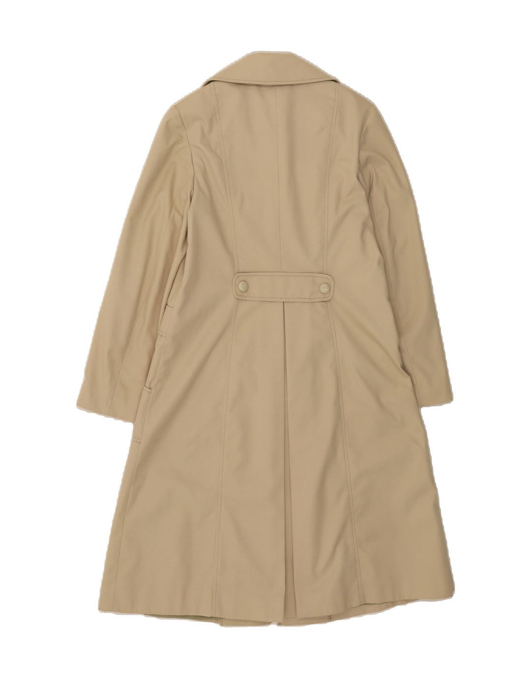 VINTAGE Womens Overcoat IT 40 Small Beige Polyester Vintage Vintage and Second-Hand Vintage from Messina Hembry 