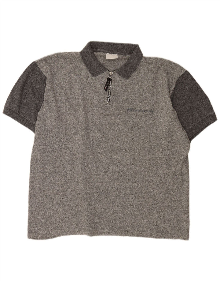 Champion Mens Polo Shirt XL Grey Cotton