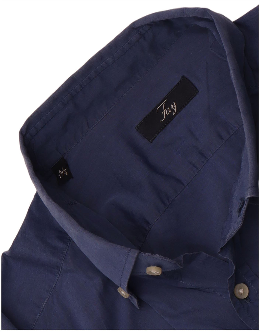 Fay Mens Shirt Size 44 17 1/2 XL Blue