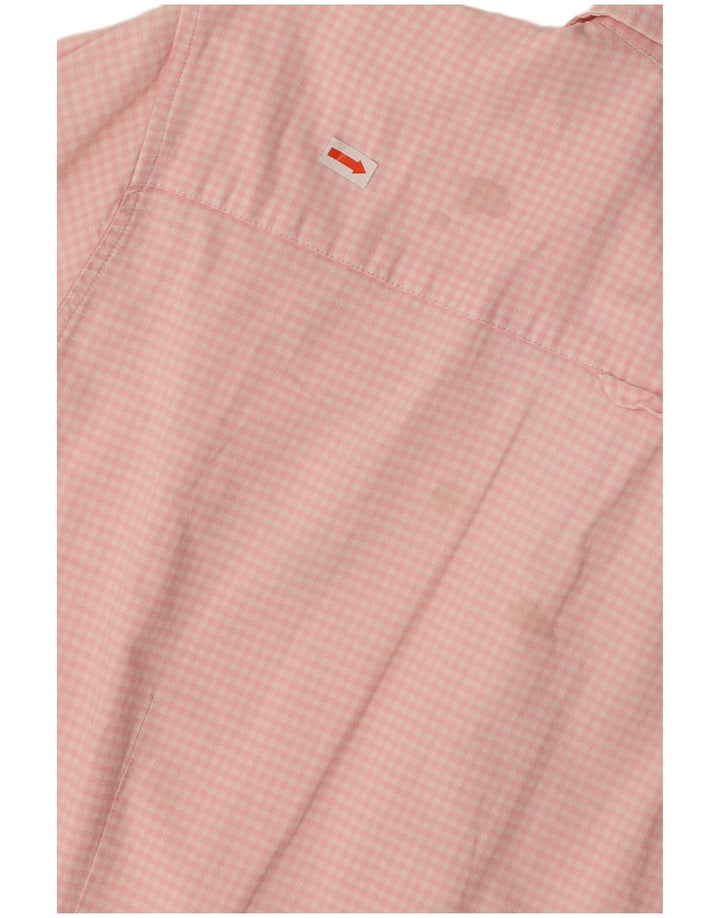 GANT Womens Short Sleeve Shirt UK 20 Large Pink Gingham