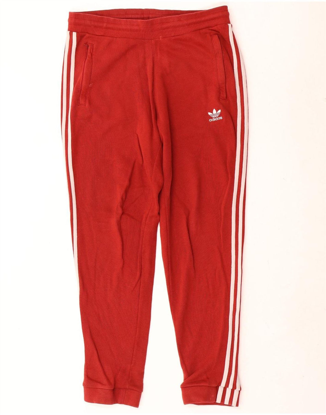 Adidas Mens Tracksuit Trousers Joggers Small Red Cotton
