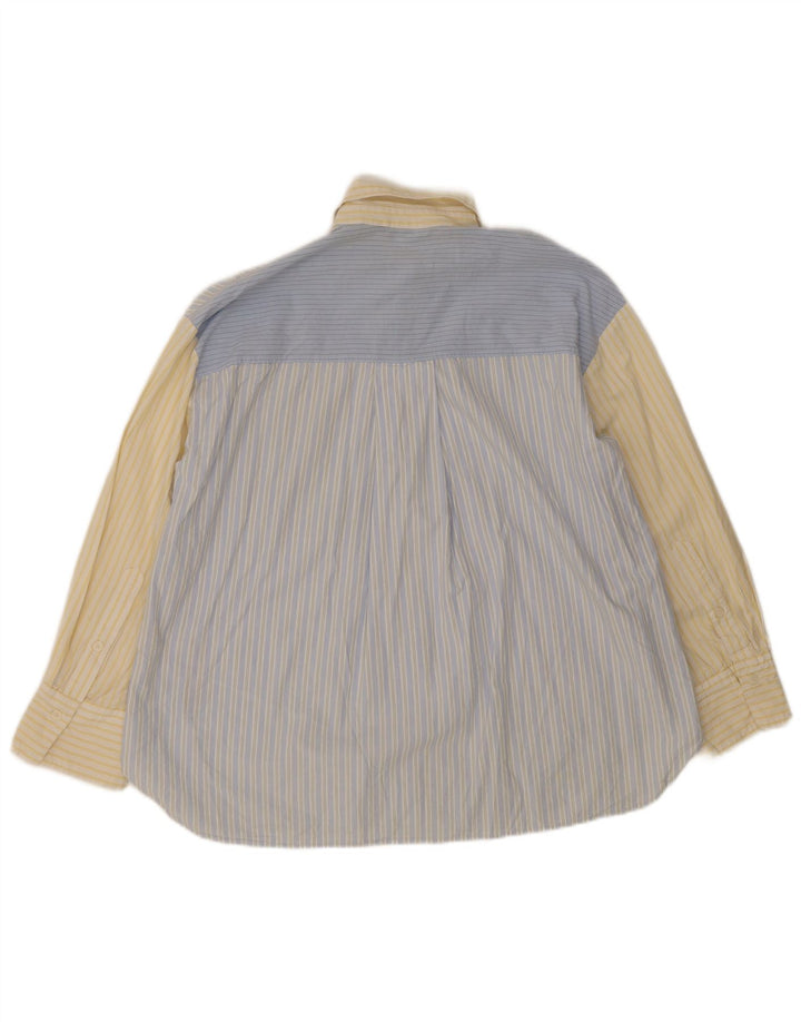 Zara Womens Oversized Shirt UK 10 Small Blue Striped Cotton