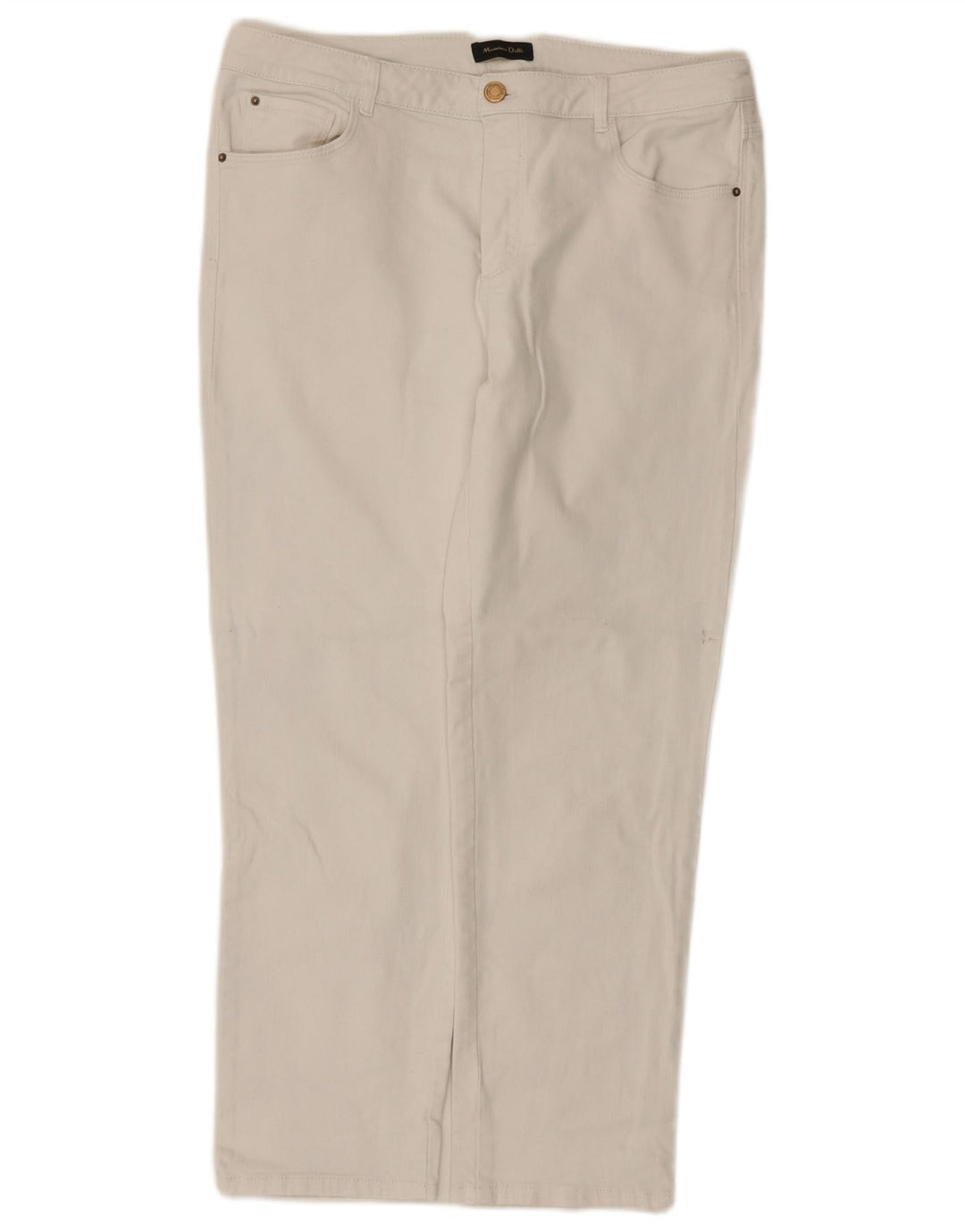 Massimo Dutti Womens Straight Jeans EU 42 Large W32 L26 White