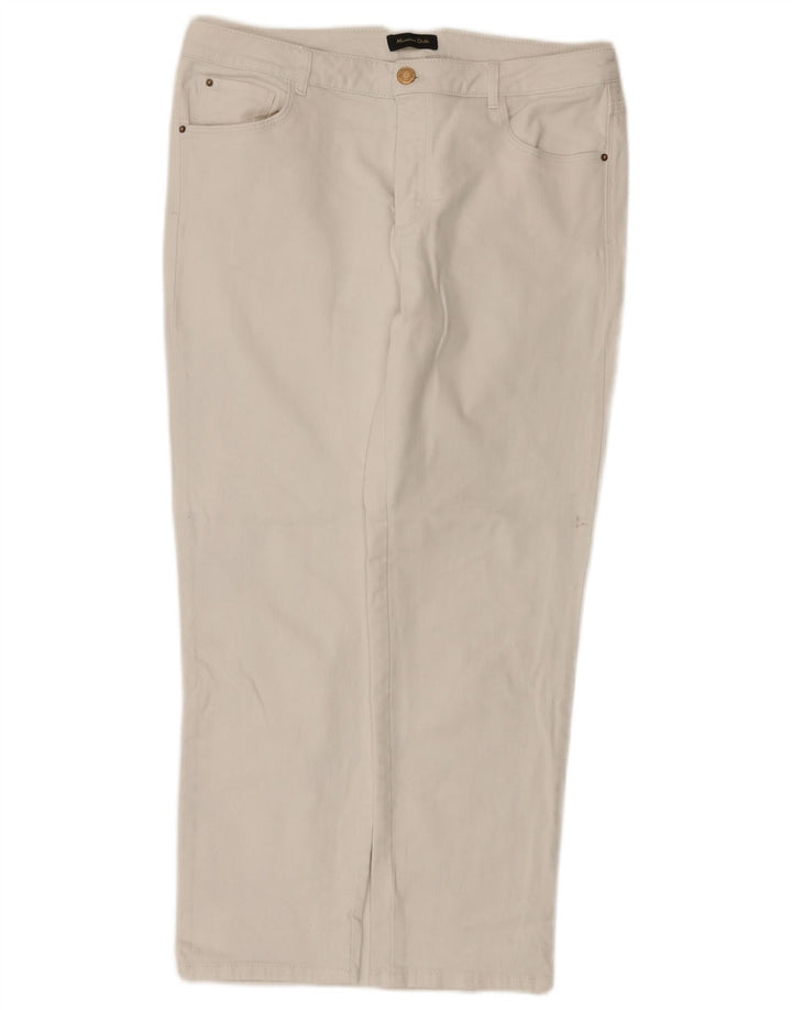 Massimo Dutti Womens Straight Jeans EU 42 Large W32 L26 White
