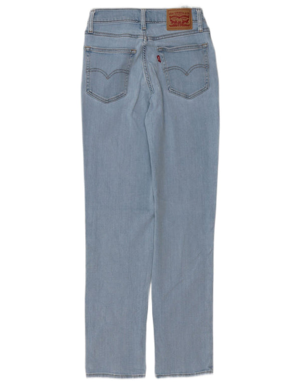 Levi's Womens 724 High Rise Straight Jeans W26 L28 Blue Cotton