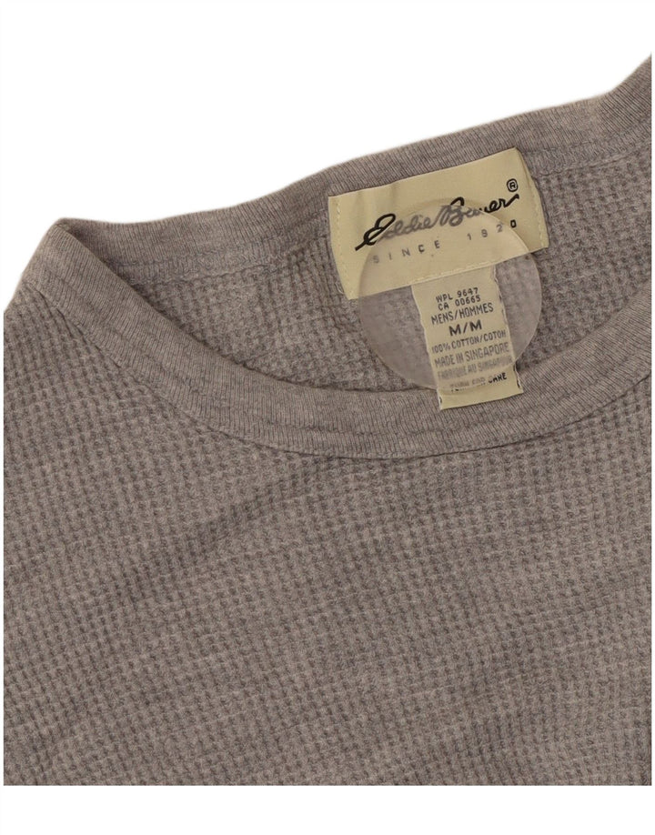 EDDIE BAUER Mens T-Shirt Top Medium Grey Cotton