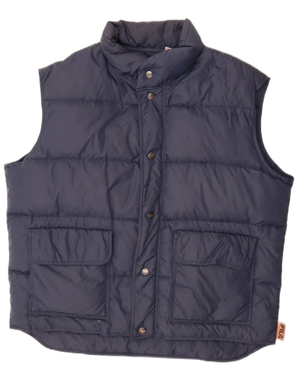 Fila Mens Padded Gilet IT 56 XL Navy Blue Polyamide