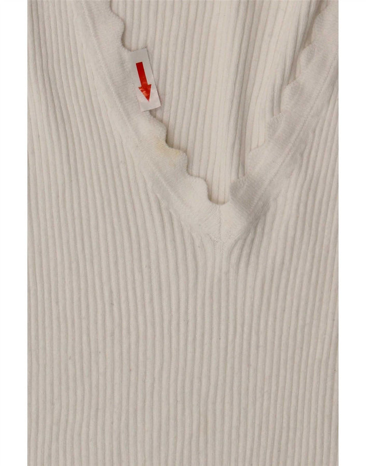 Marks & Spencer Womens T-Shirt Top UK 14 Large White Viscose