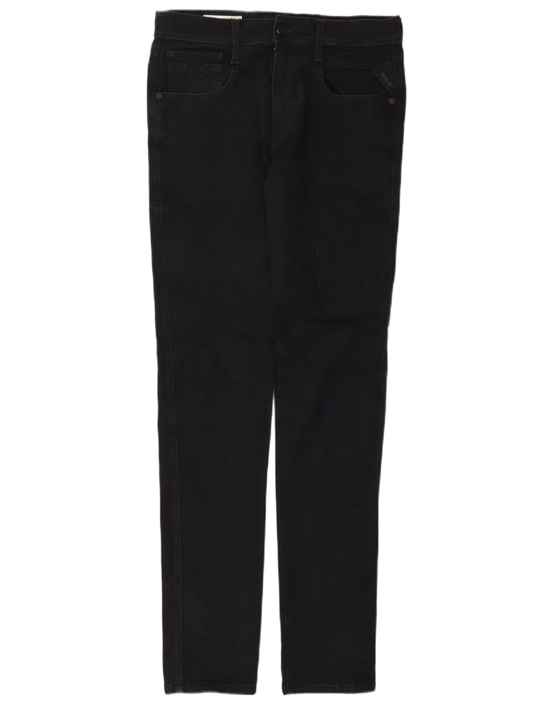 Replay Mens Slim Jeans W31 L34 Navy Blue Cotton