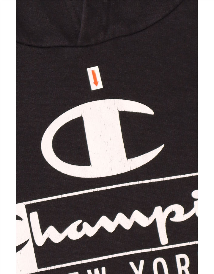 CHAMPION Mens New York Graphic Hoodie Jumper 2XL Black Cotton