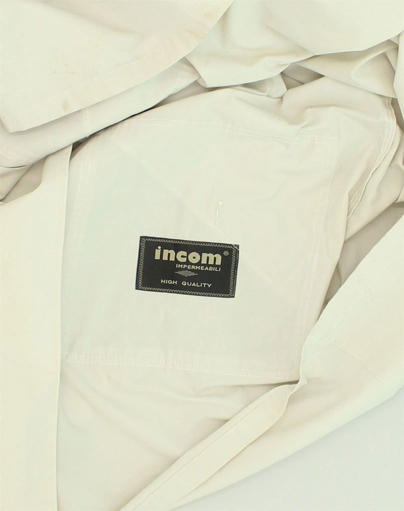 INCOM Womens Overcoat EU 40 Medium Off White Cotton | Vintage Incom | Thrift | Second-Hand Incom | Used Clothing | Messina Hembry 