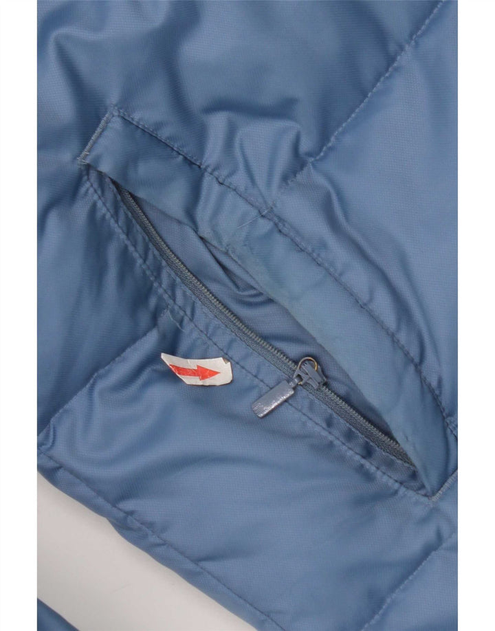 Adidas Mens Padded Jacket UK 40 Large Blue Colourblock Nylon