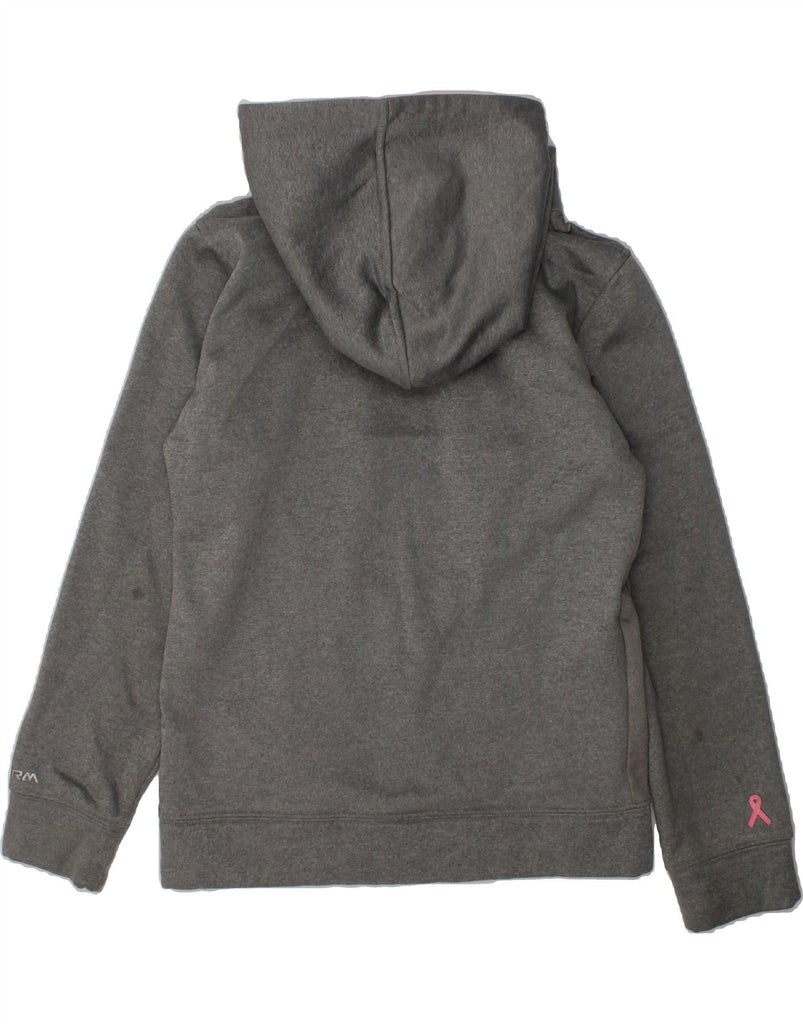 UNDER ARMOUR Girls Graphic Hoodie Jumper 13-14 Years Grey Polyester | Vintage Under Armour | Thrift | Second-Hand Under Armour | Used Clothing | Messina Hembry 