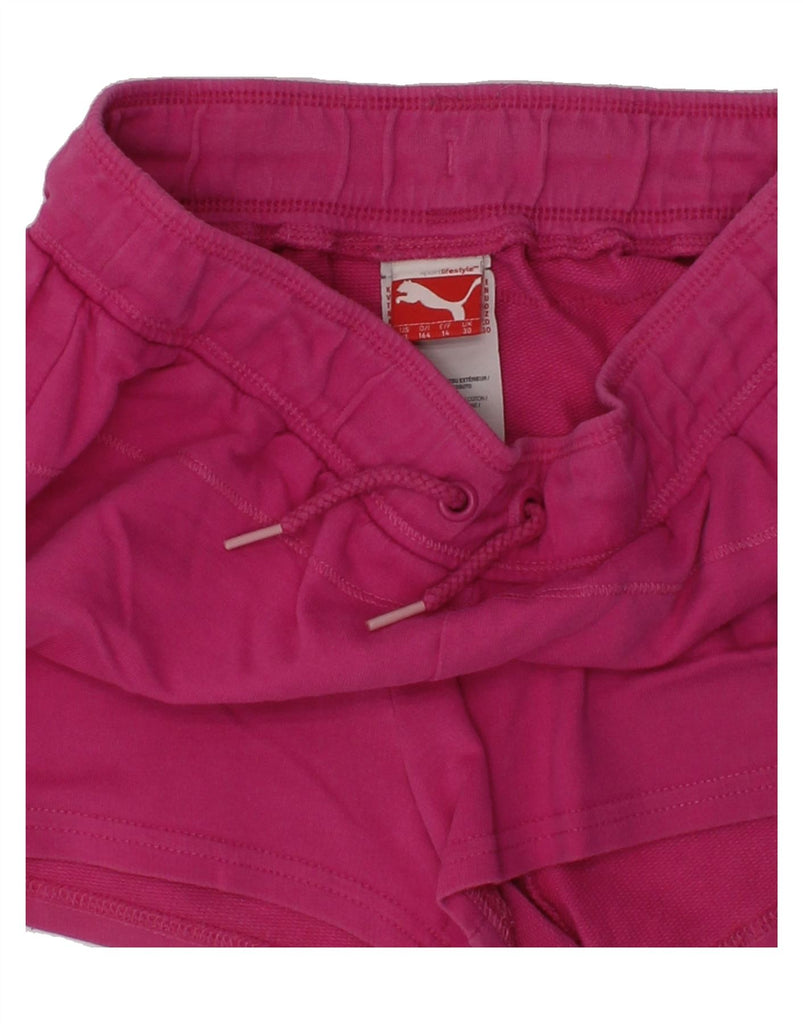 PUMA Girls Sport Shorts 13-14 Years Pink Cotton | Vintage Puma | Thrift | Second-Hand Puma | Used Clothing | Messina Hembry 