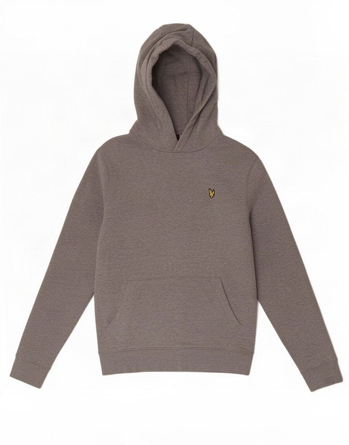 Lyle & Scott Mens Hoodie Jumper Small Grey Cotton