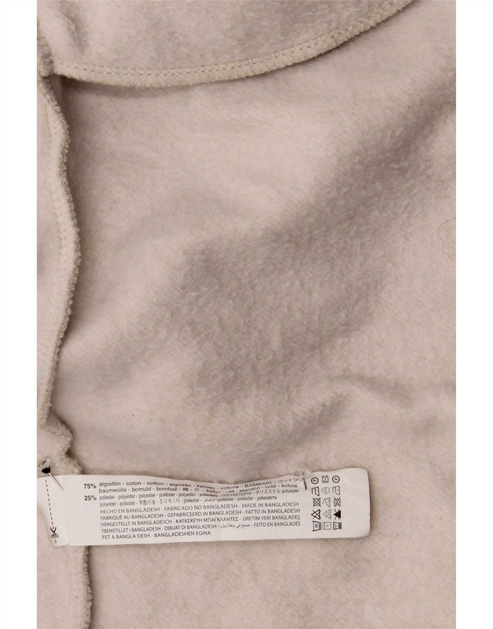 Zara Womens Oversized Open Overcoat UK 14 Medium Beige Cotton