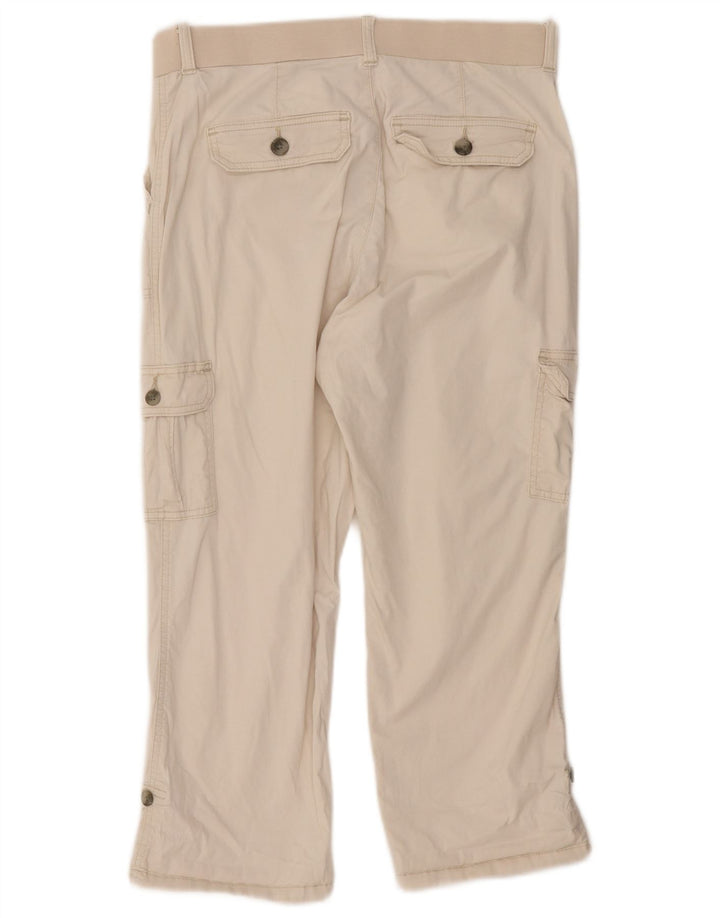 Lee Womens Relaxed Fit Capri Trousers US 10 Medium W32 L22 Off White