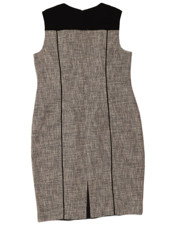 L.K. Bennett Womens Sleeveless Sheath Dress UK 18 XL Grey Colourblock