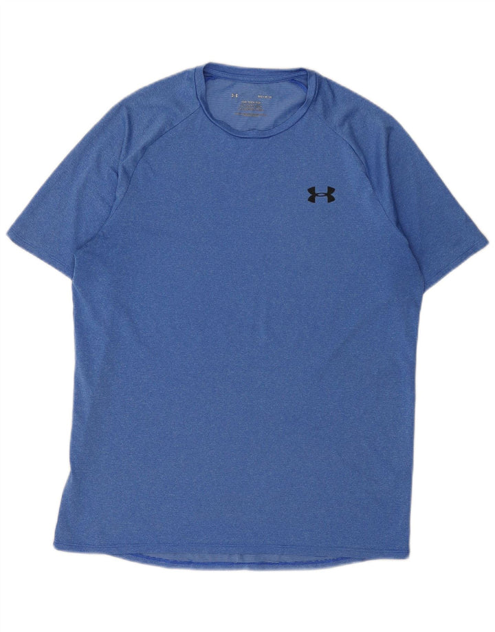 Under Armour Mens T-Shirt Top Medium Blue Flecked Polyester