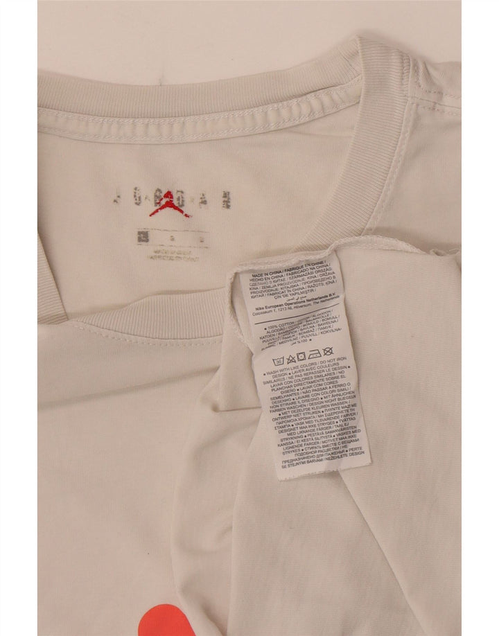 Jordan Mens Graphic T-Shirt Top Large White Cotton